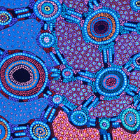 Aboriginal Art by Jennifer Napaljarri Lewis, Lukarrara Jukurrpa, 91x61cm - ART ARK®