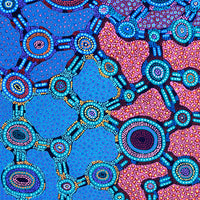 Aboriginal Art by Jennifer Napaljarri Lewis, Lukarrara Jukurrpa, 91x61cm - ART ARK®