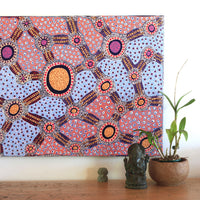 Aboriginal Artwork by Jennifer Napaljarri Lewis, Lukarrara Jukurrpa, 107x61cm