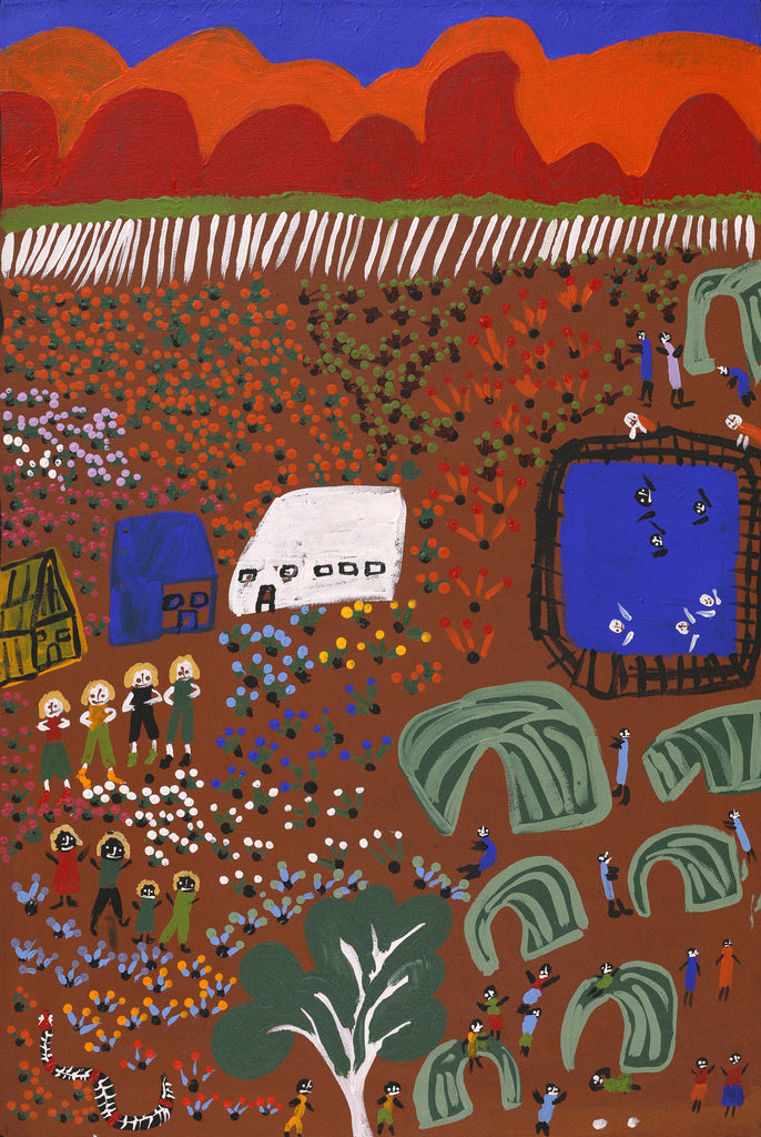 Aboriginal Artwork by Jennifer Forbes, Bush trip to my homelands, 91x61cm