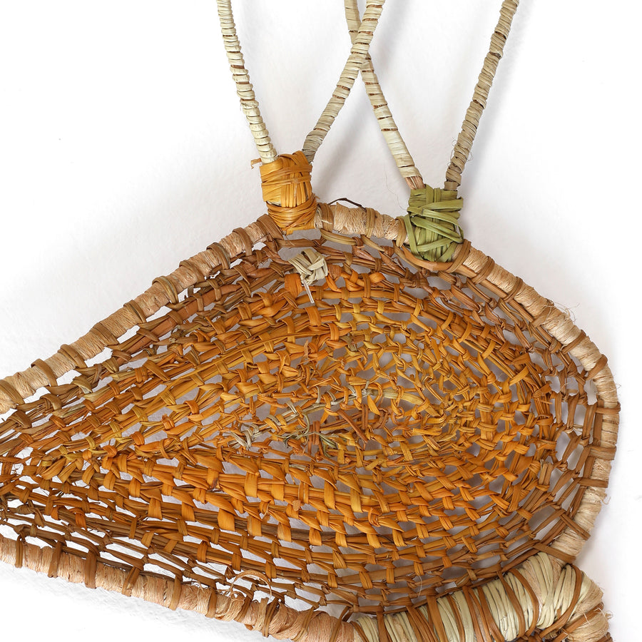 Aboriginal Artwork by Jericha Marrkula Manila, Kangaroo Weaving, 126x80cm