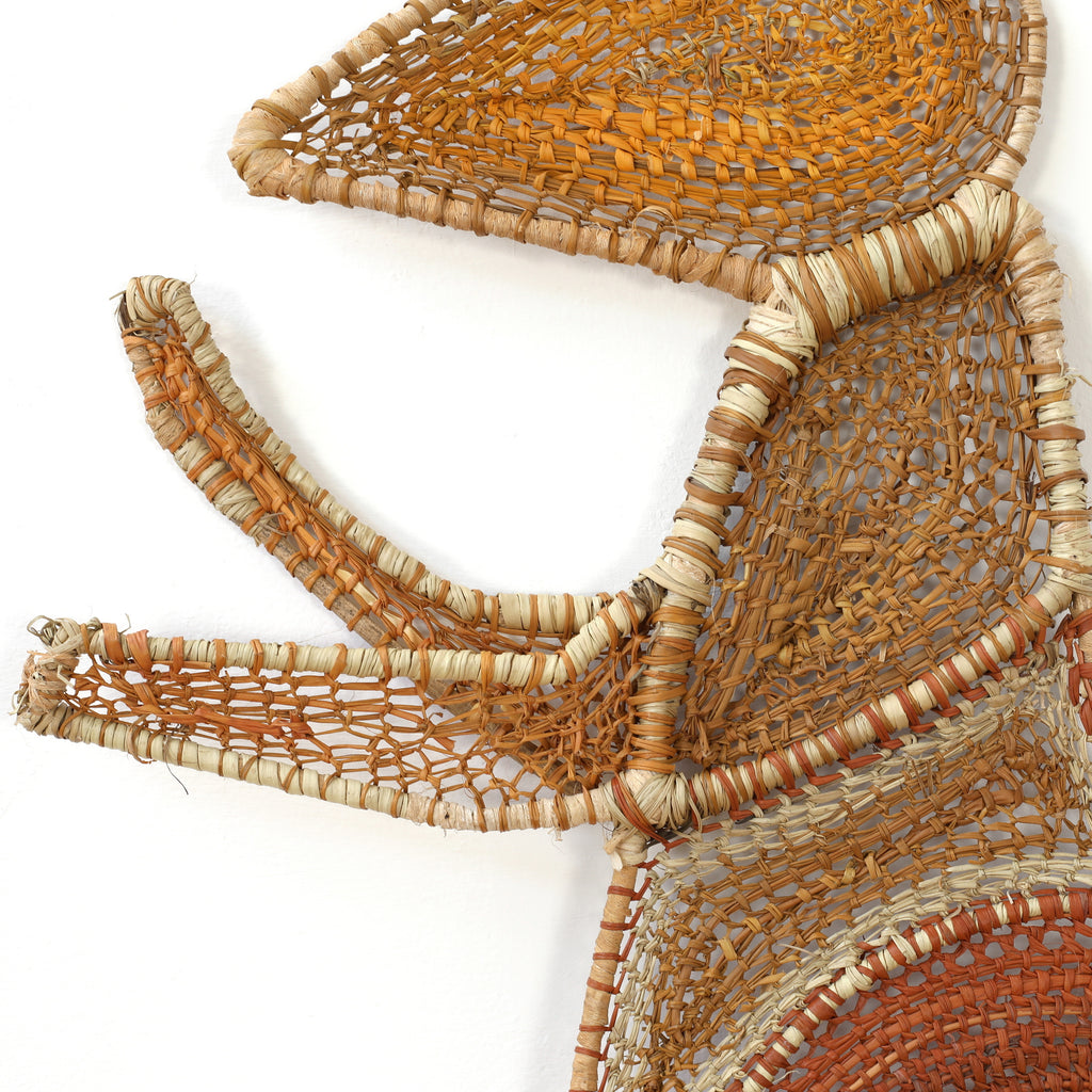 Aboriginal Artwork by Jericha Marrkula Manila, Kangaroo Weaving, 126x80cm - ART ARK®
