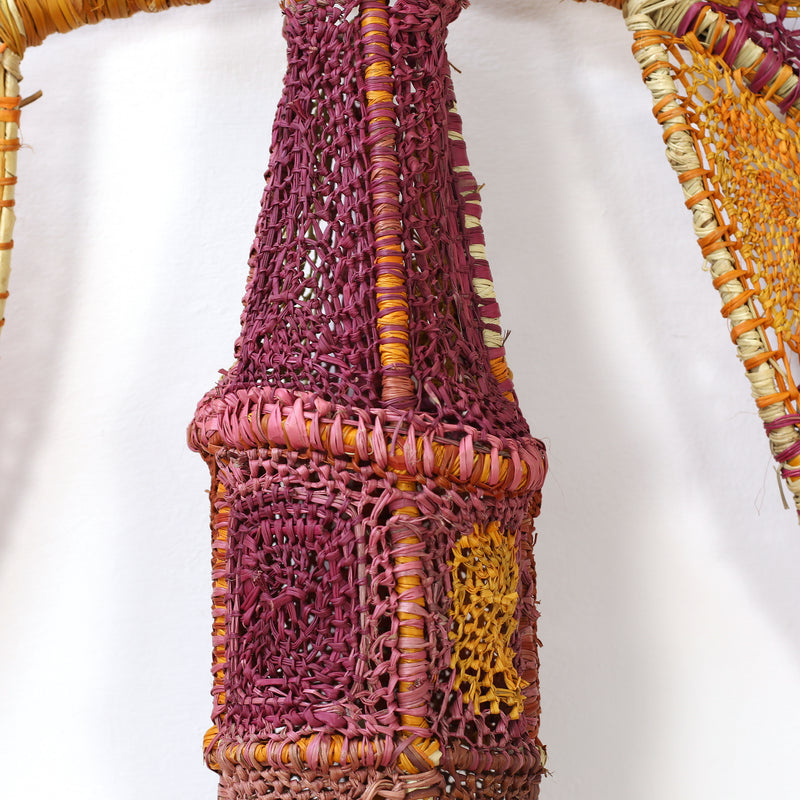 Aboriginal Artwork by Jericha Marrkula Manila, Bonba (Butterfly) Weaving, 154x90cm