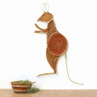 Aboriginal Artwork by Jericha Marrkula Manila, Kangaroo Weaving, 126x80cm