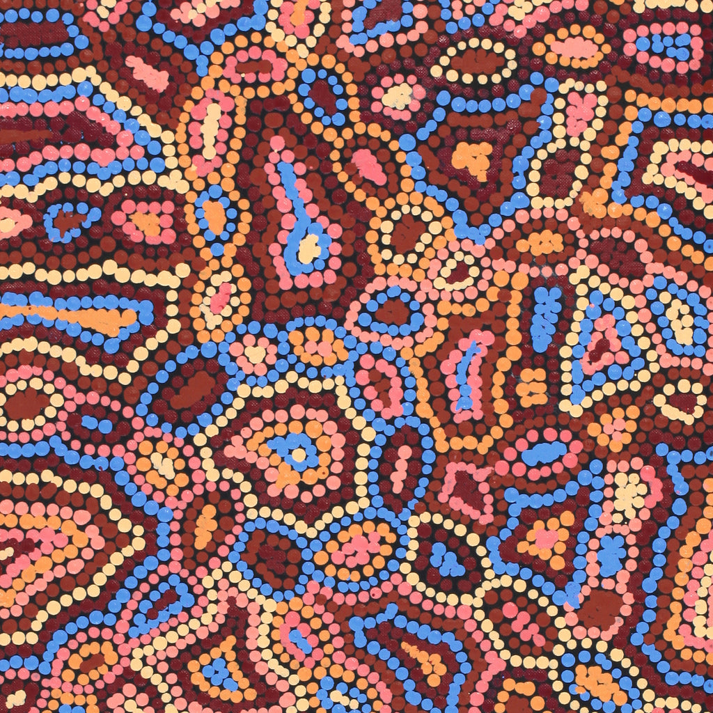 Aboriginal Artwork by Jerusha Nungarrayi Morris, Lukarrara Jukurrpa, 76x30cm