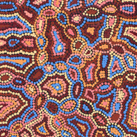 Aboriginal Artwork by Jerusha Nungarrayi Morris, Lukarrara Jukurrpa, 76x30cm