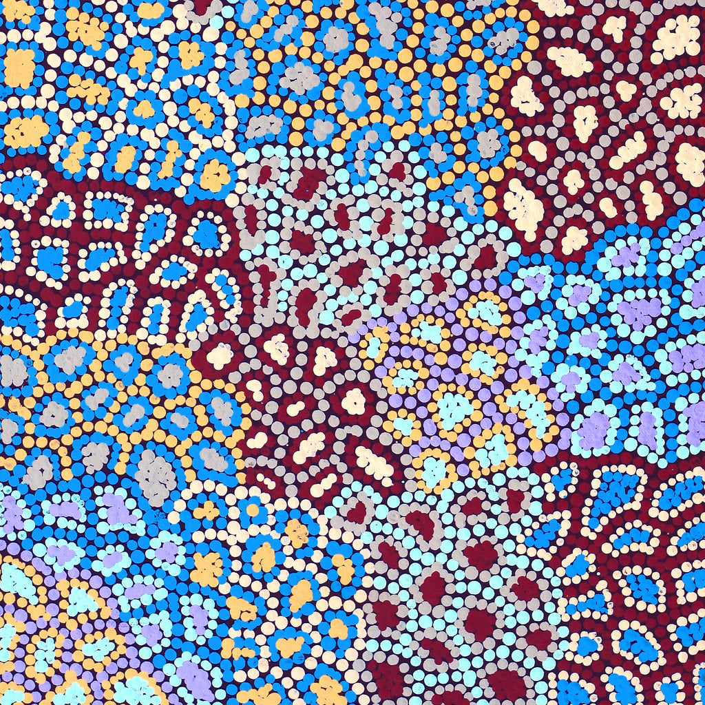 Aboriginal Artwork by Jerusha Nungarrayi Morris, Lukarrara Jukurrpa, 61x30cm