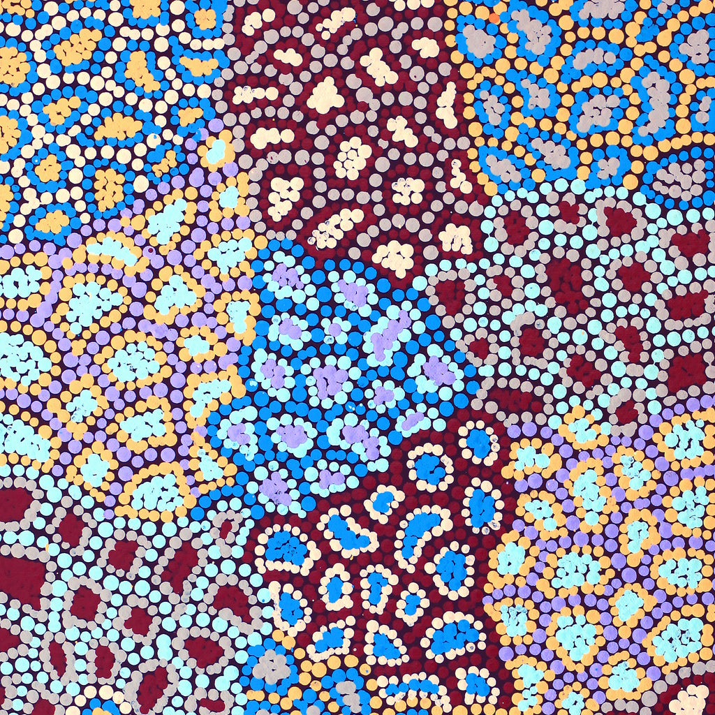 Aboriginal Artwork by Jerusha Nungarrayi Morris, Lukarrara Jukurrpa, 61x30cm