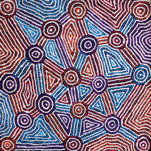 Aboriginal Art by Jerusha Nungarrayi Morris, Lukarrara Jukurrpa, 61x61cm - ART ARK®