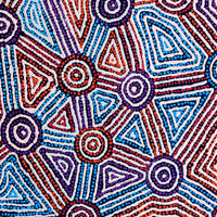 Aboriginal Artwork by Jerusha Nungarrayi Morris, Lukarrara Jukurrpa, 61x61cm