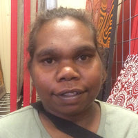 Aboriginal Artwork by Jerusha Nungarrayi Morris, Lukarrara Jukurrpa (Desert Fringe-rush Seed Dreaming), 30x30cm