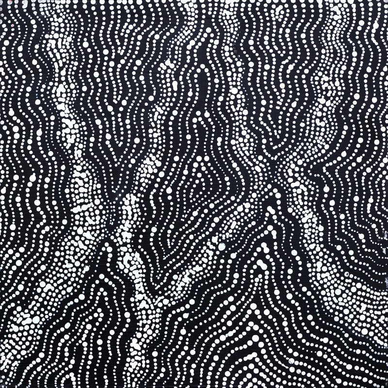 Aboriginal Artwork by Jessica Napanangka Lewis, Mina Mina Jukurrpa, 30x30cm