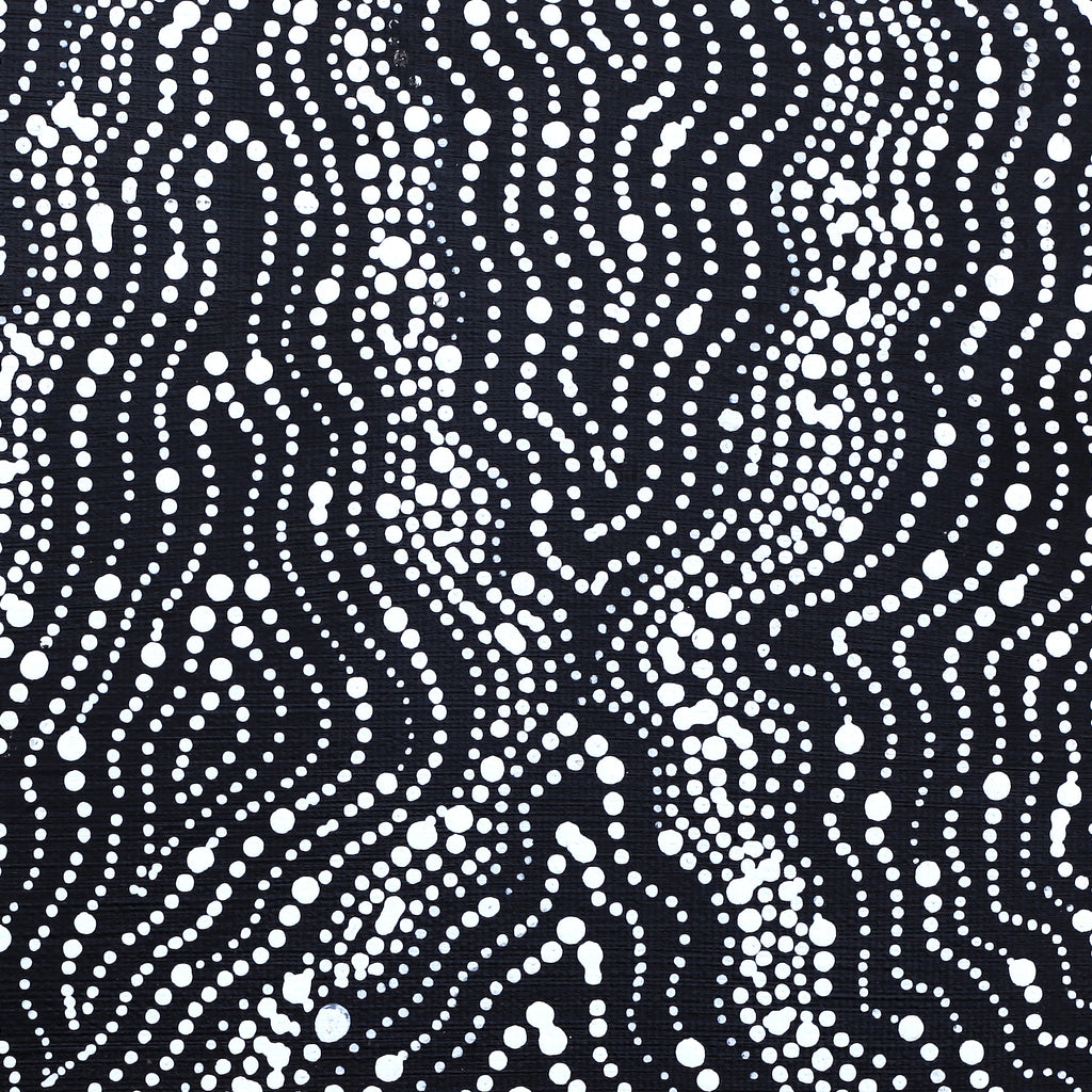 Aboriginal Artwork by Jessica Napanangka Lewis, Mina Mina Jukurrpa, 30x30cm
