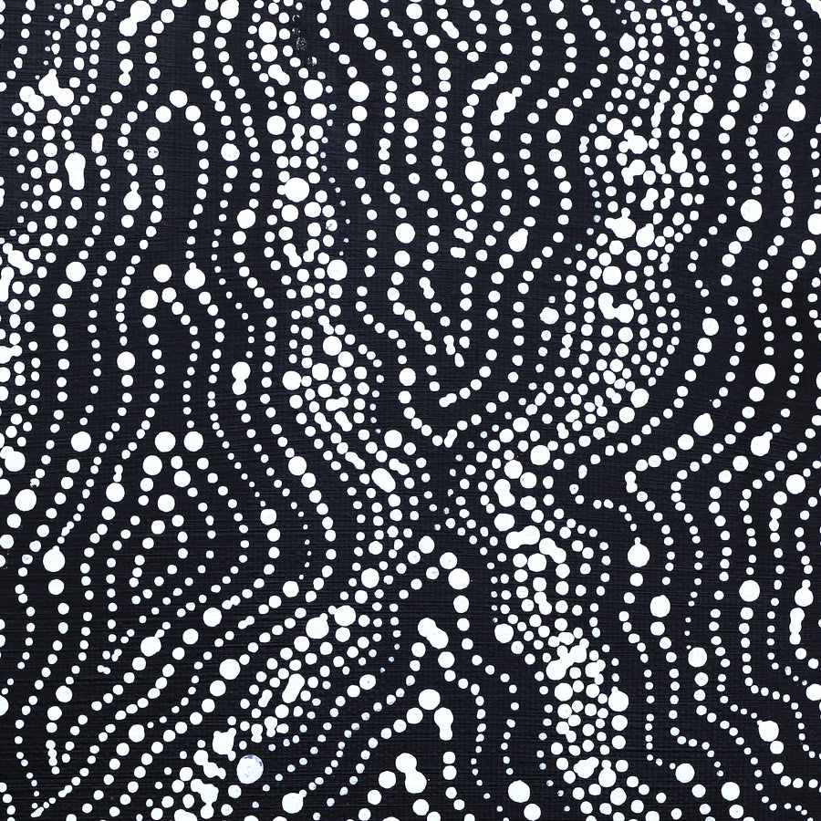 Aboriginal Artwork by Jessica Napanangka Lewis, Mina Mina Jukurrpa, 30x30cm