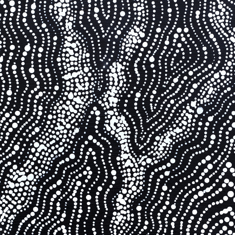 Aboriginal Artwork by Jessica Napanangka Lewis, Mina Mina Jukurrpa, 30x30cm