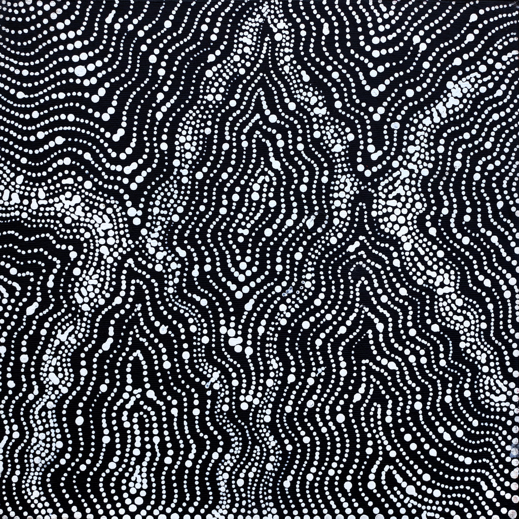 Aboriginal Artwork by Jessica Napanangka Lewis, Mina Mina Jukurrpa, 30x30cm