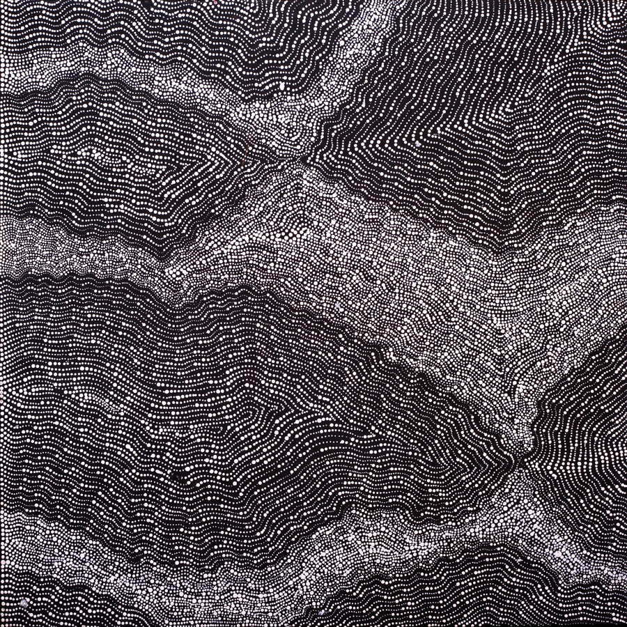 Aboriginal Artwork by Jessica Napanangka Lewis, Mina Mina Jukurrpa, 61x61cm
