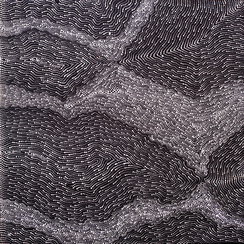Aboriginal Artwork by Jessica Napanangka Lewis, Mina Mina Jukurrpa, 61x61cm