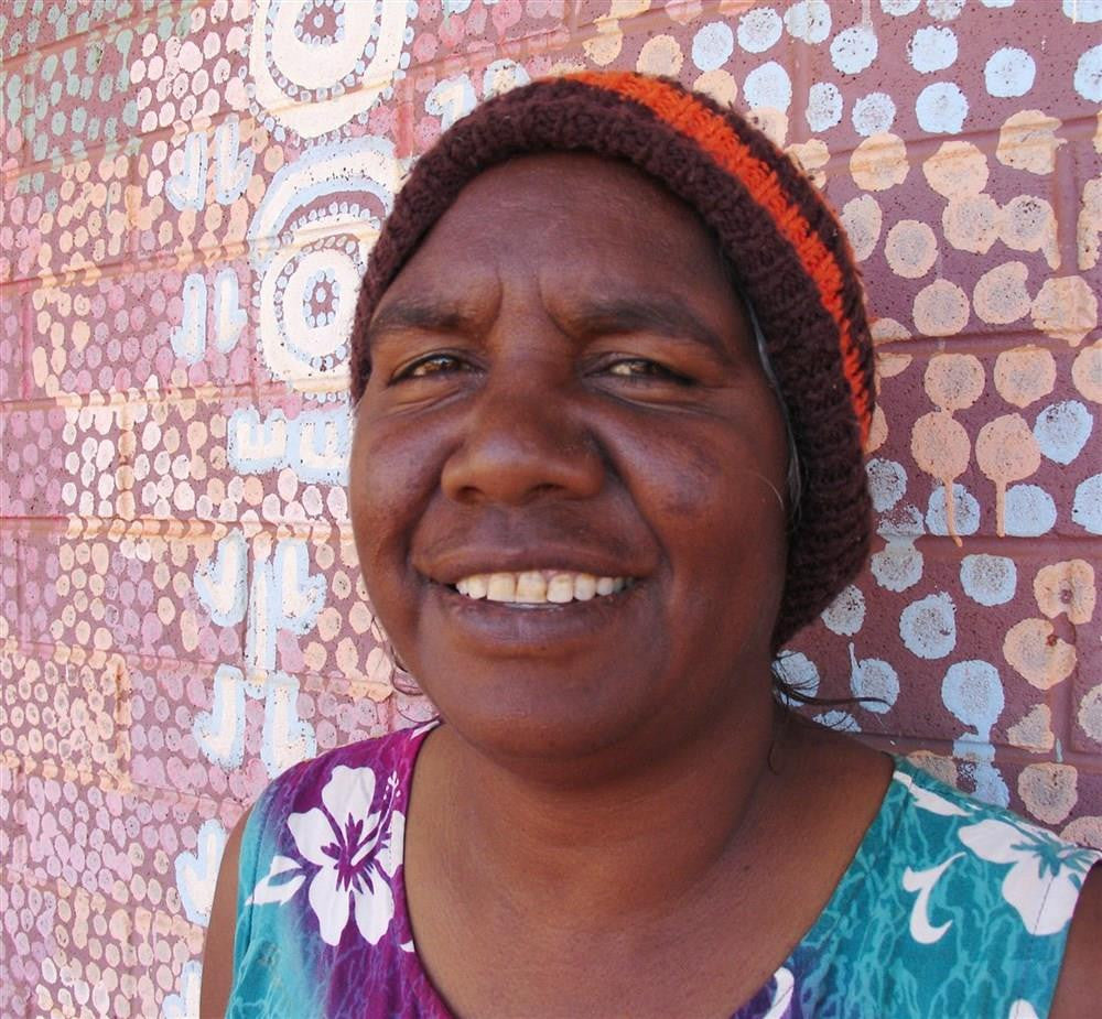 Aboriginal Artwork by Jill Nungarrayi Watson, Janmarda Jukurrpa, 30x30cm