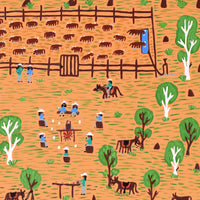 Aboriginal Artwork by Jill Daniels, Stock Girls, 119x88cm