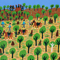Aboriginal Artwork by Jill Daniels, Roper Bar, 60x60cm