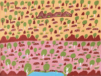 Aboriginal Artwork by Jill Daniels, Cattle Country, 60x45cm