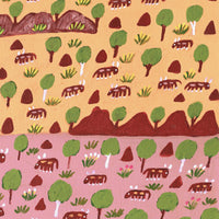 Aboriginal Artwork by Jill Daniels, Cattle Country, 60x45cm