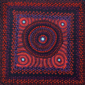 Aboriginal Artwork by Jill Nungarrayi Watson, Janmarda Jukurrpa, 30x30cm - ART ARK®