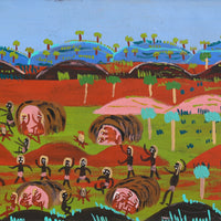 Aboriginal Artwork by Joanna Napangardi Wheeler, Nguru Yurntumu-wana (Country around Yuendumu), 122x46cm