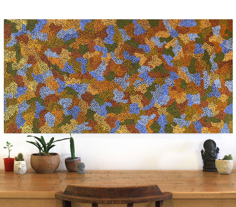 Aboriginal Artwork by Joanne Davidson, Walka Wiru Ngura Wiru, 122x61cm
