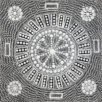 Aboriginal Artwork by Jocelyn Napanangka Frank, Lukarrara Jukurrpa, 30x30cm