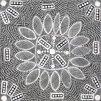 Aboriginal Artwork by Jocelyn Napanangka Frank, Lukarrara Jukurrpa, 30x30cm