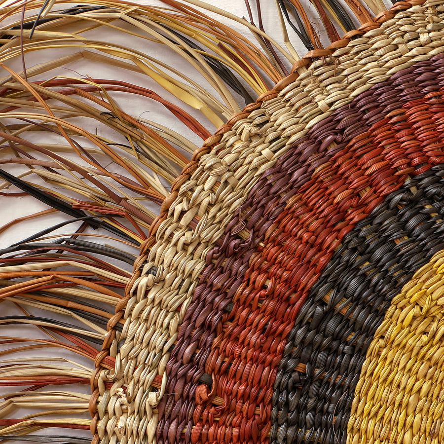 Aboriginal Artwork by Jocelyn Garrawurra, Gapuwiyak - Woven Mat, 70cm