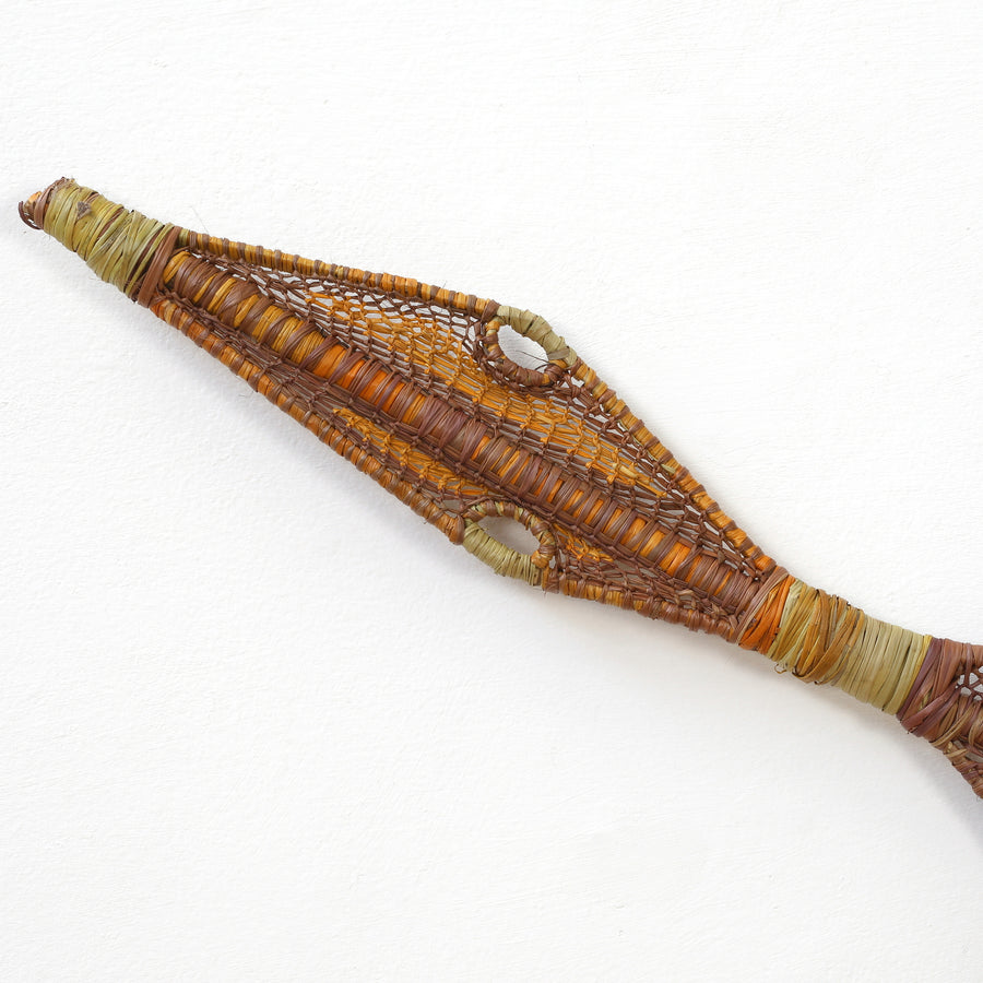 Aboriginal Artwork by Johanna Morris, Kinga (Crocodile), 142x42cm