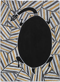 Aboriginal Artwork by Johnny Malibirr Warrkatja, Nyangura (long neck turtle), Gapuwiyak - 53x38cm