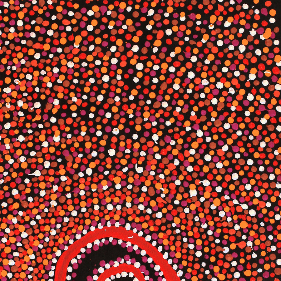 Aboriginal Artwork by Jonathan Jangala Brown, Mina Mina Jukurrpa (Mina Mina Dreaming), 61x30cm