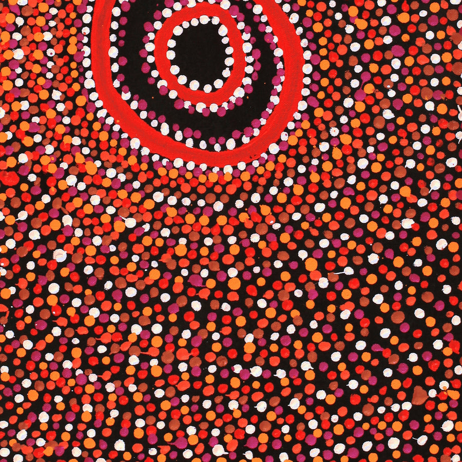 Aboriginal Artwork by Jonathan Jangala Brown, Mina Mina Jukurrpa (Mina Mina Dreaming), 61x30cm