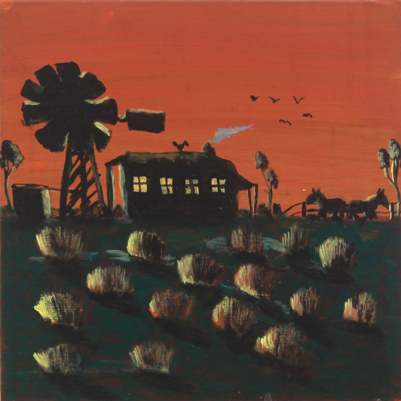 Aboriginal Artwork by Jonathan Jakamarra Ross, Nguru Yurntumu-wana (Country around Yuendumu), 30x30cm