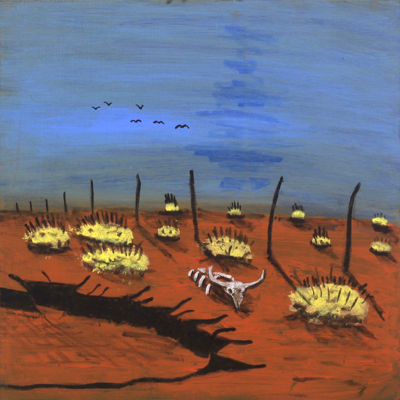 Aboriginal Artwork by Jonathan Jakamarra Ross, Nguru Yurntumu-wana (Country around Yuendumu), 30x30cm