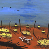 Aboriginal Artwork by Jonathan Jakamarra Ross, Nguru Yurntumu-wana (Country around Yuendumu), 30x30cm