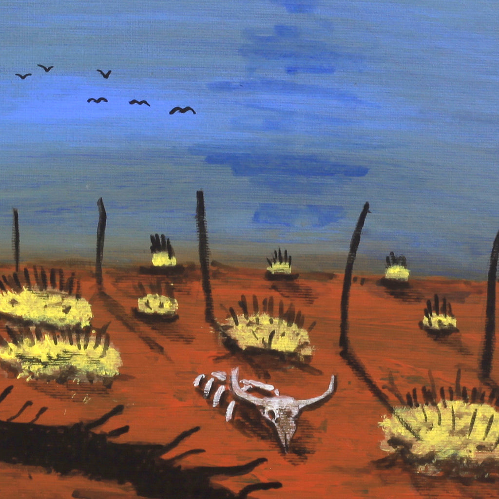 Aboriginal Art by Jonathan Jakamarra Ross, Nguru Yurntumu-wana (Country around Yuendumu), 30x30cm - ART ARK®