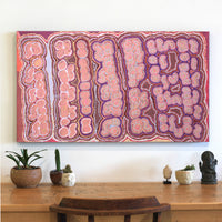 Aboriginal Artwork by Jorna Napurrurla Nelson, Janganpa Jukurrpa (Brush-tailed Possum Dreaming), 107x61cm