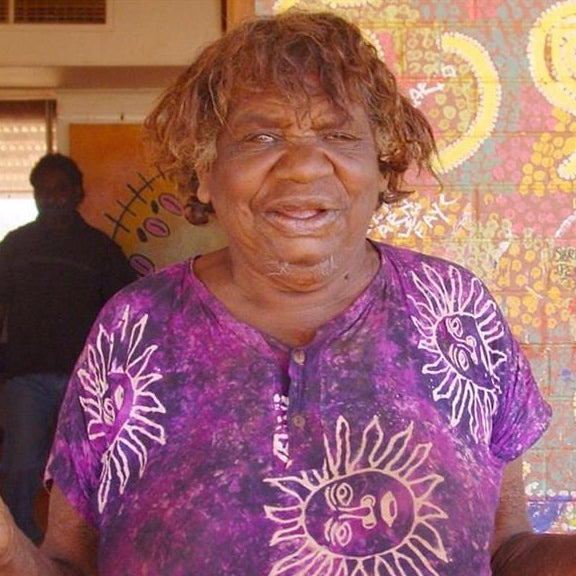 Aboriginal Artwork by Jorna Napurrurla Nelson, Janganpa Jukurrpa (Brush-tailed Possum Dreaming), 107x61cm