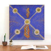 Aboriginal Artwork by Joseph Lane, ‘Kurpulungu’ Ngapa Tjukurrpa - Water Snake Dreaming, 60x60cm