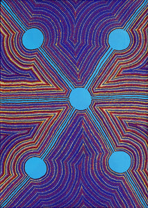 Aboriginal Art by Joseph Lane, ‘Kurpulungu’ Ngapa Tjukurrpa - Water Snake Dreaming, 70x50cm - ART ARK®