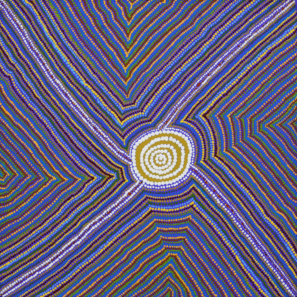 Aboriginal Artwork by Joseph Lane, My Country, 40x40cm
