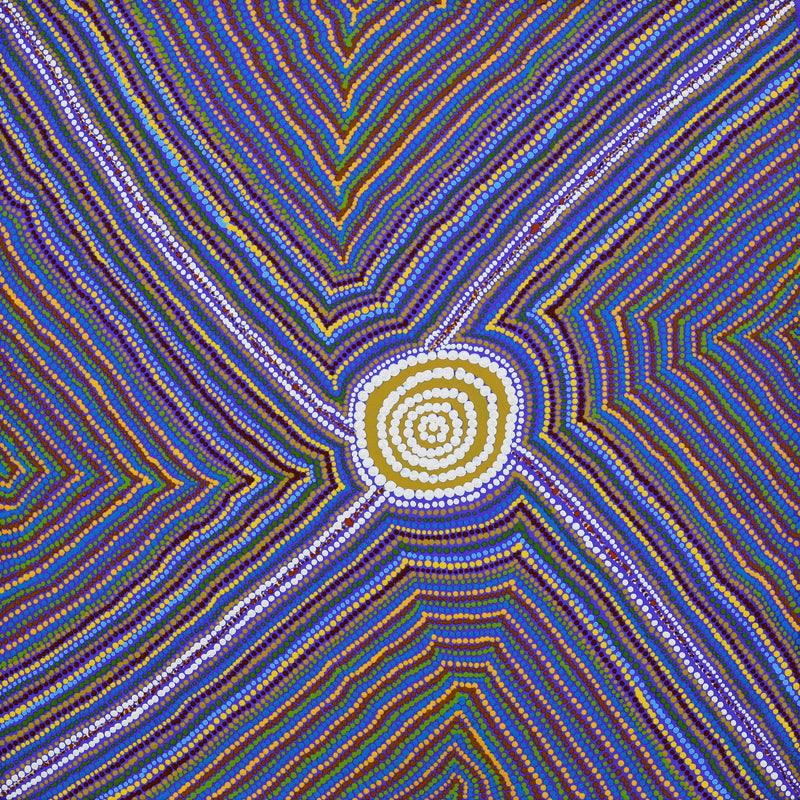 Aboriginal Artwork by Joseph Lane, My Country, 40x40cm