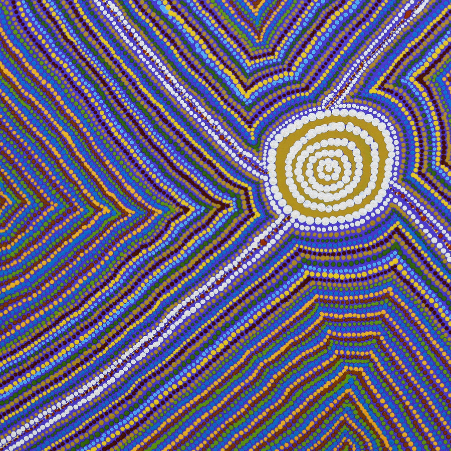 Aboriginal Artwork by Joseph Lane, My Country, 40x40cm