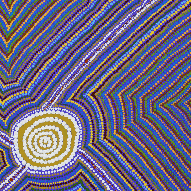 Aboriginal Artwork by Joseph Lane, My Country, 40x40cm