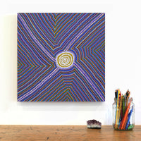 Aboriginal Artwork by Joseph Lane, My Country, 40x40cm